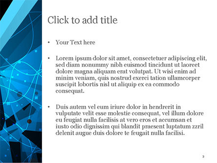 Modelo do PowerPoint - urso azul geométrico abstrato, Deslizar 3, 15231, Abstrato/Texturas — PoweredTemplate.com