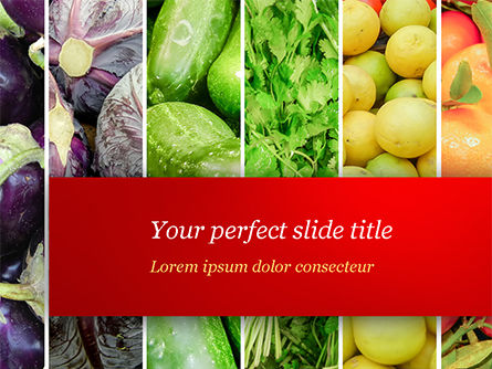 Plantilla de PowerPoint - comida colorida del arco iris, Gratis Plantilla de PowerPoint, 15235, Food & Beverage — PoweredTemplate.com