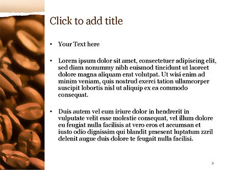 Modelo do PowerPoint - grãos de café embaçados, Deslizar 3, 15239, Food & Beverage — PoweredTemplate.com