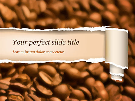 Modèle PowerPoint de grains de café flou, Gratuit Modele PowerPoint, 15239, Food & Beverage — PoweredTemplate.com