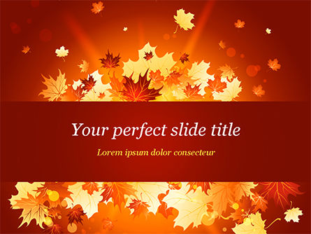 Bright Sunny Autumn PowerPoint Template, PowerPoint Template, 15247, Nature & Environment — PoweredTemplate.com