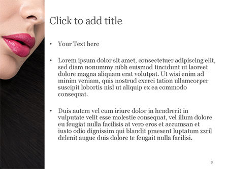 Beautiful Woman's Face PowerPoint Template, Slide 3, 15251, Careers/Industry — PoweredTemplate.com