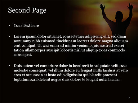 Sunrise Prayer PowerPoint Template, Slide 2, 15258, Religious/Spiritual — PoweredTemplate.com