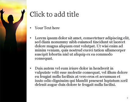 Sunrise Prayer PowerPoint Template, Slide 3, 15258, Religious/Spiritual — PoweredTemplate.com