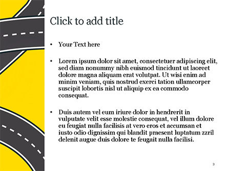 Roads Illustration PowerPoint Template, Slide 3, 15259, Construction — PoweredTemplate.com
