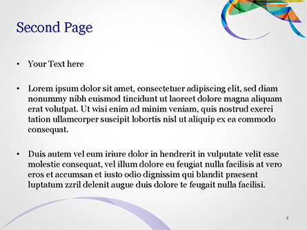 Modello PowerPoint - Sfondo colorato astratto con riccioli taglienti, Slide 2, 15262, Astratto/Texture — PoweredTemplate.com