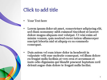 Modèle PowerPoint de abstrait coloré avec des boucles pointues, Diapositive 3, 15262, Abstrait / Textures — PoweredTemplate.com