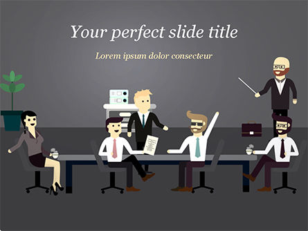 Corporate Meeting PowerPoint Template, PowerPoint Template, 15263, People — PoweredTemplate.com