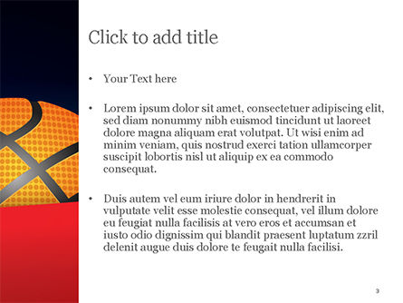 Modèle PowerPoint de ballon de basket sur fond bleu, Diapositive 3, 15274, Sport — PoweredTemplate.com
