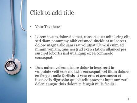 Plantilla de PowerPoint - estetoscopio, Diapositiva 3, 15279, Médico — PoweredTemplate.com