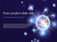 Shining Atom Model PowerPoint Template, Backgrounds | 15282 ...