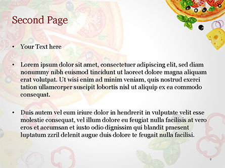 파워포인트 템플릿 - 마가리타 피자, 슬라이드 2, 15286, Food & Beverage — PoweredTemplate.com