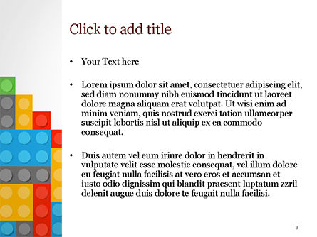 Templat PowerPoint Latar Belakang Lego, Slide 3, 15287, Education & Training — PoweredTemplate.com