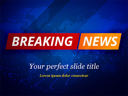 Breaking News Background PowerPoint Template, PowerPoint Template, 15291, Careers/Industry — PoweredTemplate.com