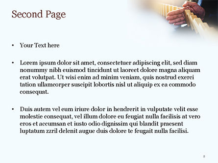 Modèle PowerPoint de l'homme arrête l'effet domino, Diapositive 2, 15302, Concepts commerciaux — PoweredTemplate.com