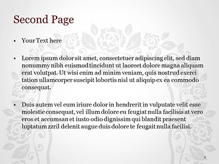 Templat PowerPoint Bingkai Dengan Mawar Hitam, Slide 2, 15309, Abstrak/Tekstur — PoweredTemplate.com
