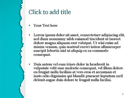 被撕毁的白皮书在天蓝色的背景的PowerPoint模板, 幻灯片 3, 15317, 抽象/纹理 — PoweredTemplate.com