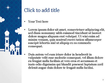 White Silhouette of Mosque PowerPoint Template, Slide 3, 15323, Construction — PoweredTemplate.com