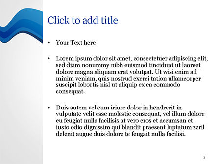 Blue Wavy Line PowerPoint Template, Slide 3, 15332, Abstract/Textures — PoweredTemplate.com
