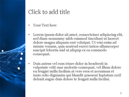 Abstraktes blaues polygonnetz PowerPoint Vorlage, Folie 3, 15334, Abstrakt/Texturen — PoweredTemplate.com