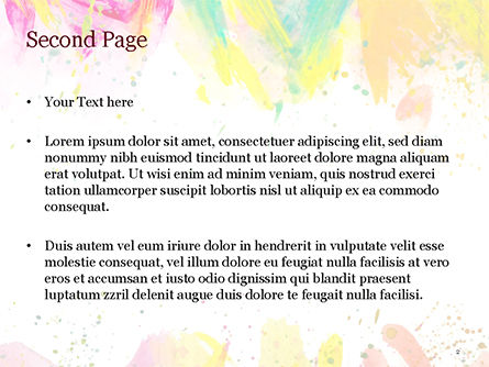 Colored Paint Strokes PowerPoint Template, Slide 2, 15335, Art & Entertainment — PoweredTemplate.com
