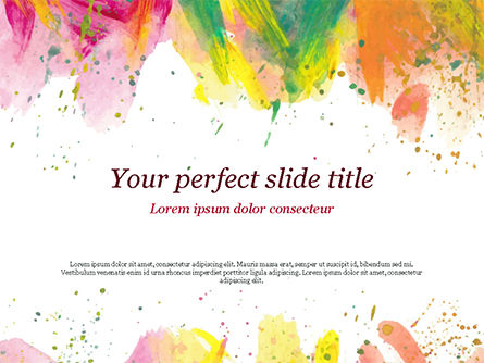 Modello PowerPoint - Pennellate colorate, Modello PowerPoint, 15335, Art & Entertainment — PoweredTemplate.com