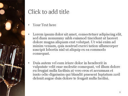 Modello PowerPoint - Festeggia con champagne, Slide 3, 15337, Vacanze/Occasioni Speciali — PoweredTemplate.com