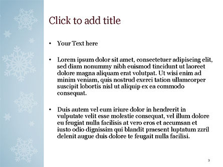 雪花装饰和圣诞老人​​的帽子PowerPoint模板, 幻灯片 3, 15341, 假日/特殊场合 — PoweredTemplate.com