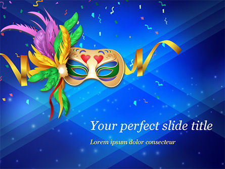 Carnival Mask PowerPoint Template, PowerPoint Template, 15342, Holiday/Special Occasion — PoweredTemplate.com