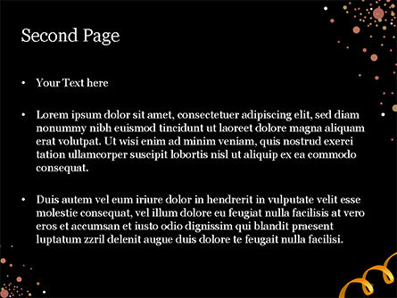 Goldene festliche bänder PowerPoint Vorlage, Folie 2, 15344, Ferien/besondere Anlässe — PoweredTemplate.com
