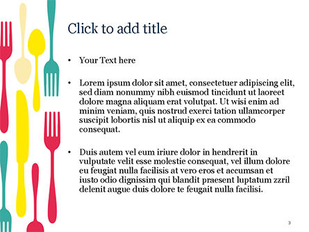 Cutlery Pattern PowerPoint Template, Slide 3, 15348, Food & Beverage — PoweredTemplate.com