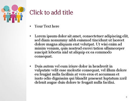 スピーチバブルを持つ人間 - PowerPointテンプレート, スライド 3, 15352, ビジネスコンセプト — PoweredTemplate.com