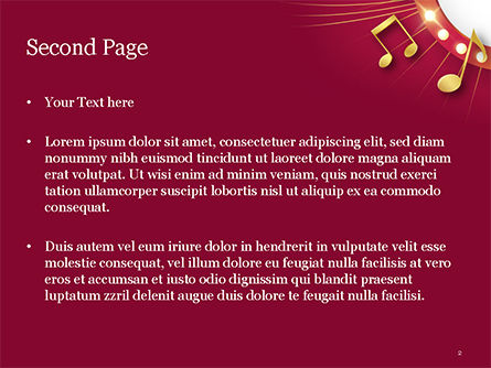 Plantilla de PowerPoint - fondo de la musica, Diapositiva 2, 15355, Art & Entertainment — PoweredTemplate.com