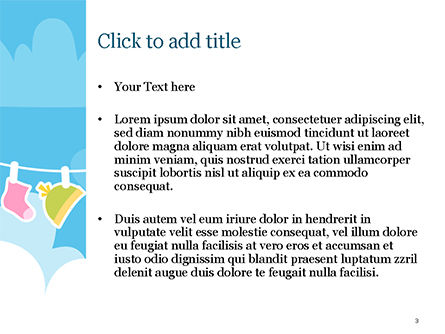 Templat PowerPoint Ilustrasi Pakaian Bayi, Slide 3, 15359, Liburan/Momen Spesial — PoweredTemplate.com