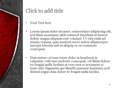 Modelo do PowerPoint - escudo vermelho, Deslizar 3, 15362, Carreiras/Indústria — PoweredTemplate.com