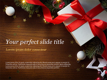 Christmas Gift Box PowerPoint Template, 15364, Holiday/Special Occasion — PoweredTemplate.com