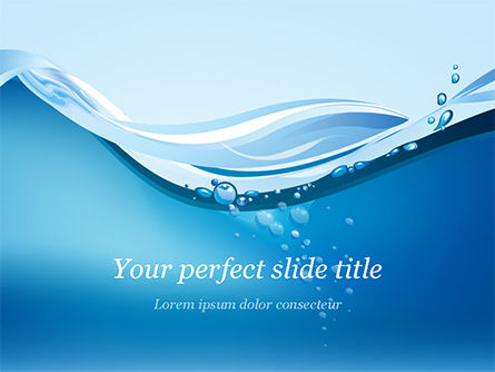 Drinking Water Supply PowerPoint Template, PowerPoint Template, 15369, Nature & Environment — PoweredTemplate.com