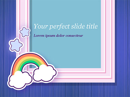 Frame with Rainbow PowerPoint Template, Free PowerPoint Template, 15373, Holiday/Special Occasion — PoweredTemplate.com