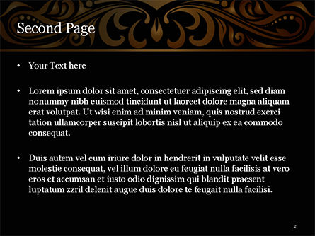 Luxe Vintage Achtergrond PowerPoint Template, Dia 2, 15385, Abstract/Textuur — PoweredTemplate.com