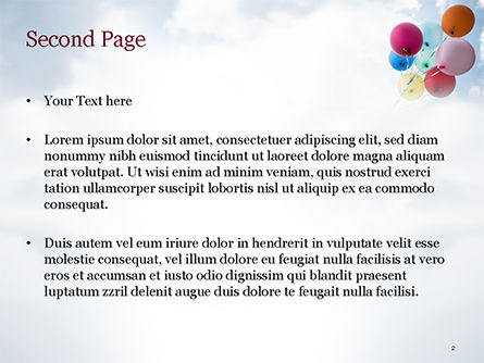 Bündel ballons PowerPoint Vorlage, Folie 2, 15386, Ferien/besondere Anlässe — PoweredTemplate.com