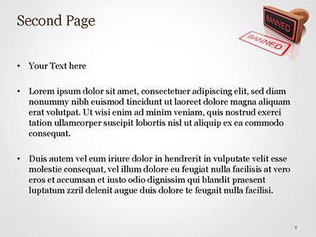 Modello PowerPoint - Timbro vietato, Slide 2, 15394, Concetti del Lavoro — PoweredTemplate.com