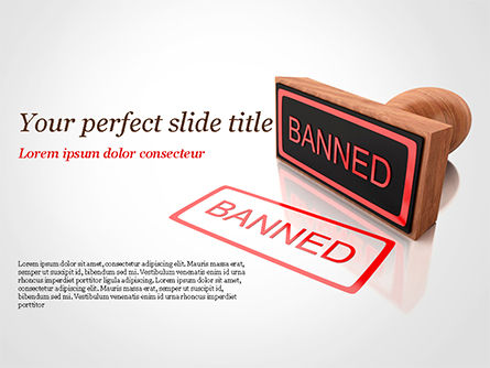 Banned Stamp PowerPoint Template, PowerPoint Template, 15394, Business Concepts — PoweredTemplate.com