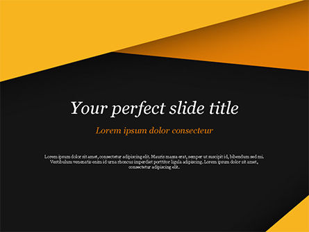 Black and Yellow Abstraction PowerPoint Template, 15402, Abstract/Textures — PoweredTemplate.com