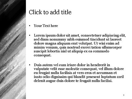 Modèle PowerPoint de coup de pinceau aquarelle noir, Diapositive 3, 15408, Abstrait / Textures — PoweredTemplate.com