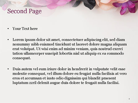Notepad Decorated with Flowers PowerPoint Template, Slide 2, 15424, Holiday/Special Occasion — PoweredTemplate.com