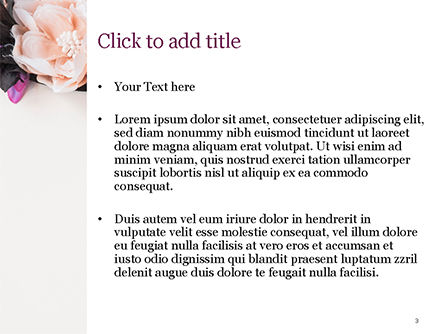 Modèle PowerPoint de bloc-notes décoré de fleurs, Diapositive 3, 15424, Fêtes / Grandes occasions — PoweredTemplate.com