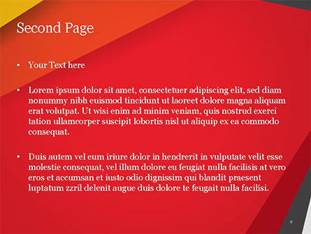 Modèle PowerPoint de géométrique noir rouge et jaune, Diapositive 2, 15430, Abstrait / Textures — PoweredTemplate.com