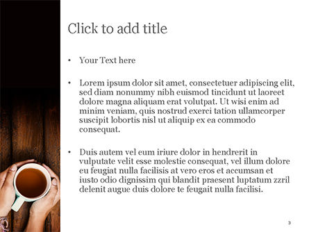 Cup of Tea and Warm Winter Blanket PowerPoint Template, Slide 3, 15431, Food & Beverage — PoweredTemplate.com