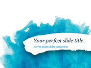 Blue Watercolor Stains PowerPoint Template, Backgrounds | 15432 ...