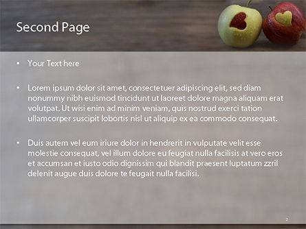 Modèle PowerPoint de pommes avec des coeurs, Diapositive 2, 15437, Food & Beverage — PoweredTemplate.com
